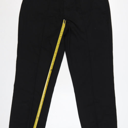 OPGEAR Men's Black 34S Straight Dress Trousers Polyester Cotton