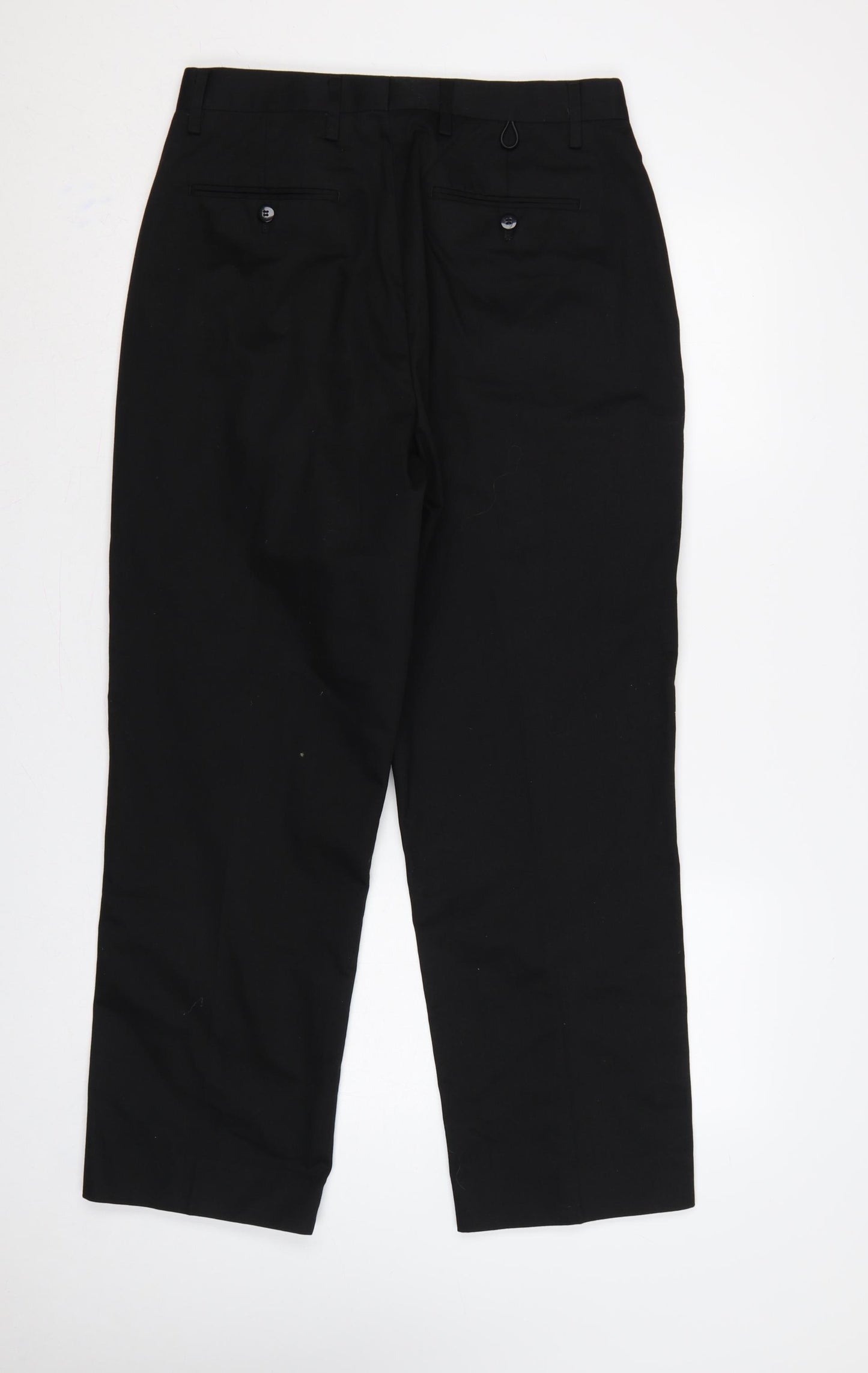 OPGEAR Men's Black 34S Straight Dress Trousers Polyester Cotton