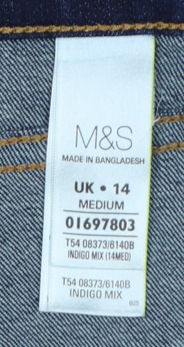 Marks & Spencer Women’s Blue UK 14 Bootcut Stretch Jeans