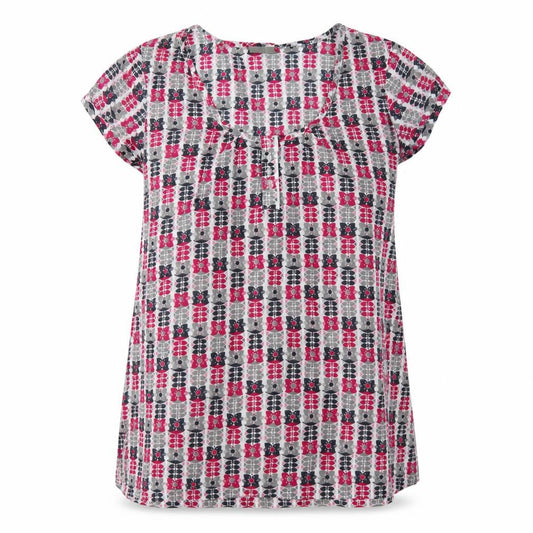 Front view of Trespass Women Multicoloured XL Floral Cotton Tunic Blouse