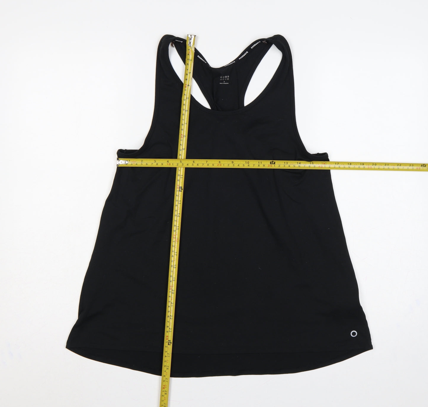 M&S Goodmove Women’s Black UK 8 Basic Racerback Gym Tank Top