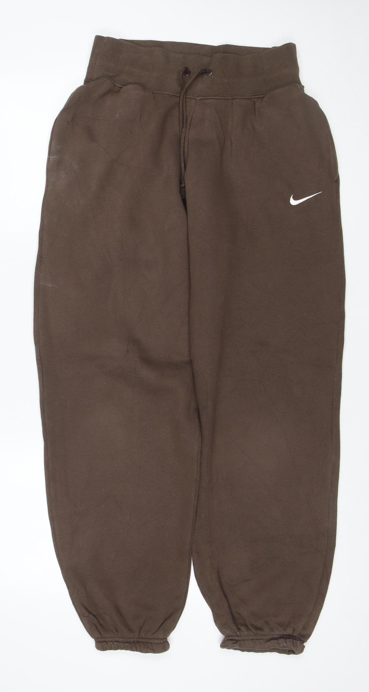 Nike Women Brown XS Jogger Sweatpants Drawstring Logo