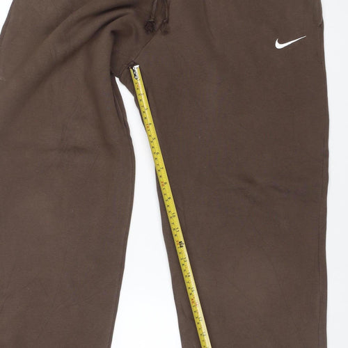 Nike Women Brown XS Jogger Sweatpants Drawstring Logo