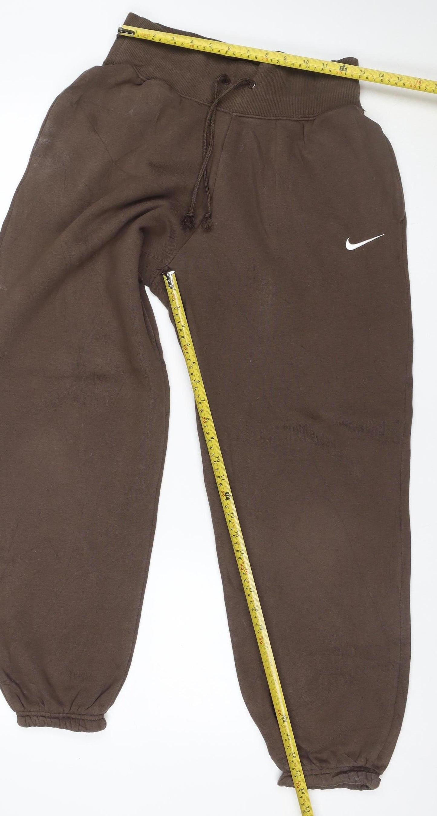 Nike Women Brown XS Jogger Sweatpants Drawstring Logo