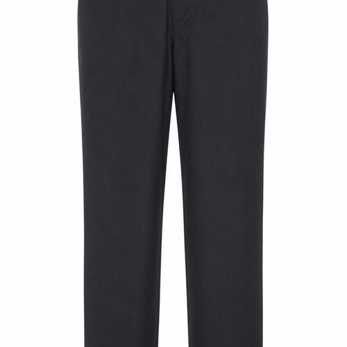 Burton Men's Black Pinstripe Dress Trousers 34L Regular Flat Front