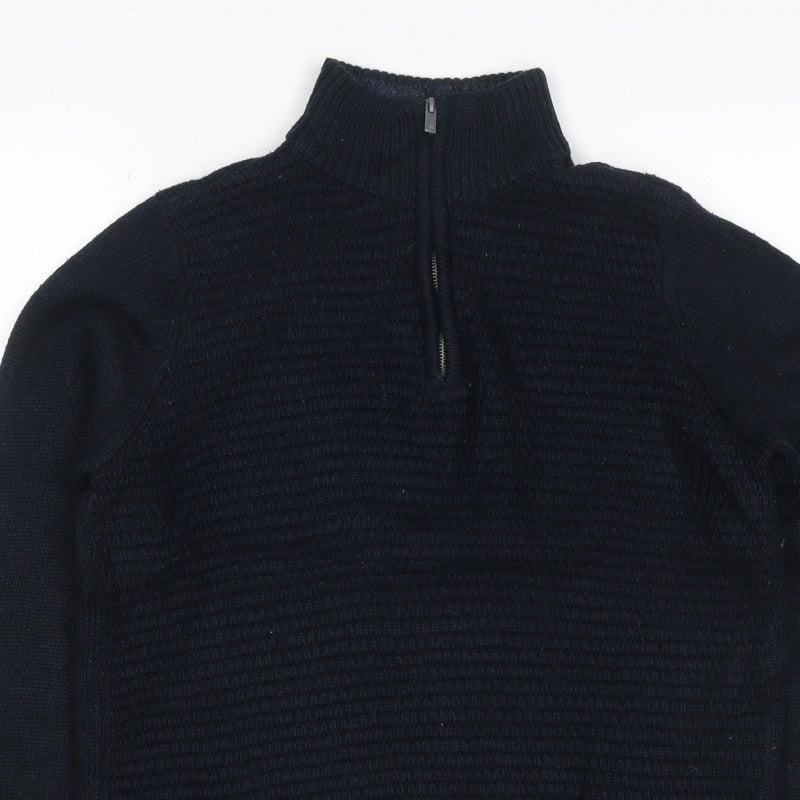 Additional view of Broken Standard Men’s Black S 1/4 Zip High Neck Knit jumper