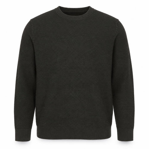 COS Men’s Dark Green XL Cable Knit Crew Neck Pullover Jumper