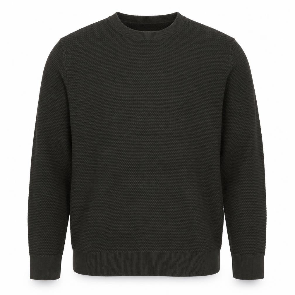 COS Men’s Dark Green XL Cable Knit Crew Neck Pullover Jumper