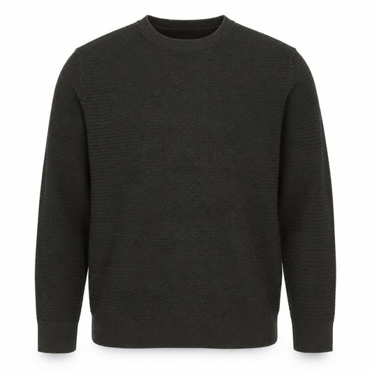 COS Men’s Dark Green XL Cable Knit Crew Neck Pullover Jumper