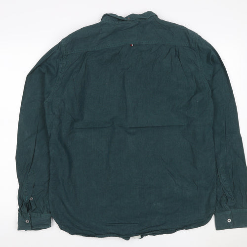 Superdry Men’s Green L Long Sleeve Button-Down Cotton Shirt