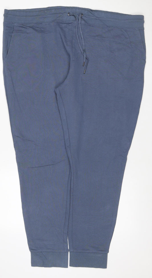 Marks & Spencer Men Blue 3XL Jogger Sweatpants Cotton Drawstring