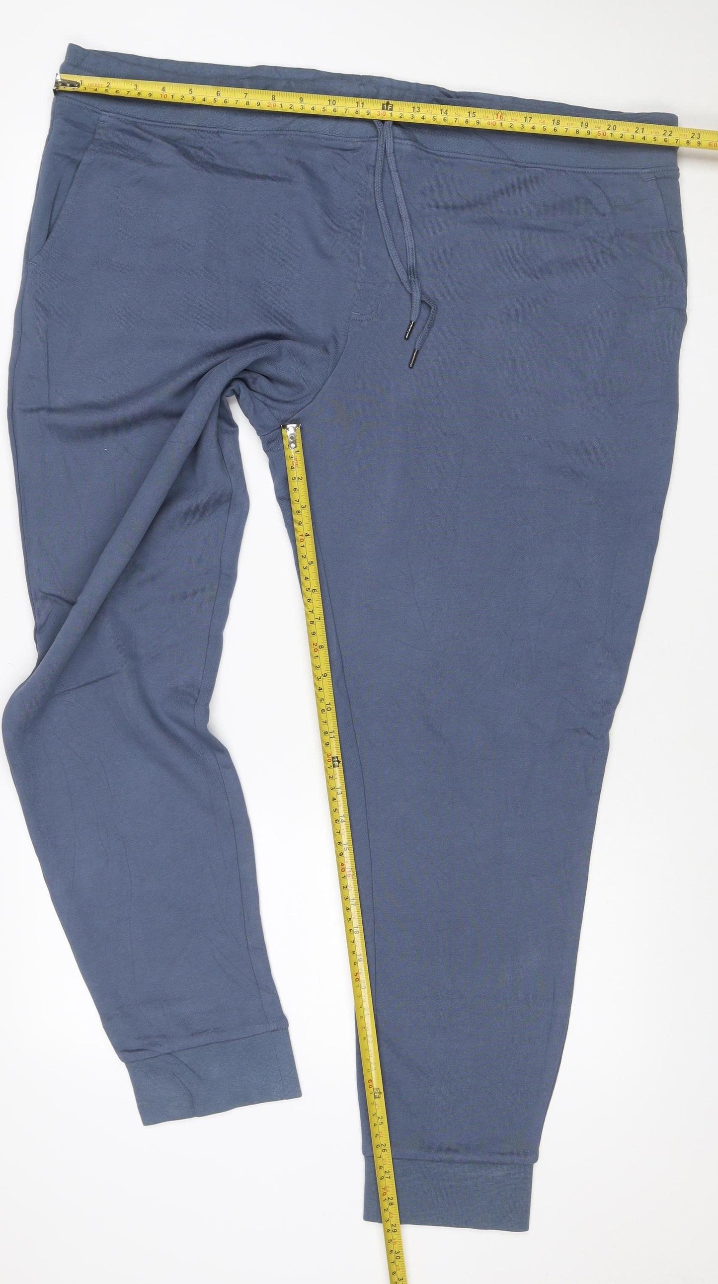 Marks & Spencer Men Blue 3XL Jogger Sweatpants Cotton Drawstring