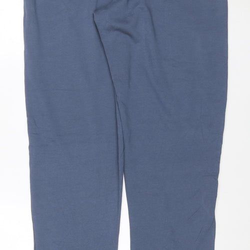 M&S Mens Blue XL Long Regular Fit Drawstring Sweatpants Joggers