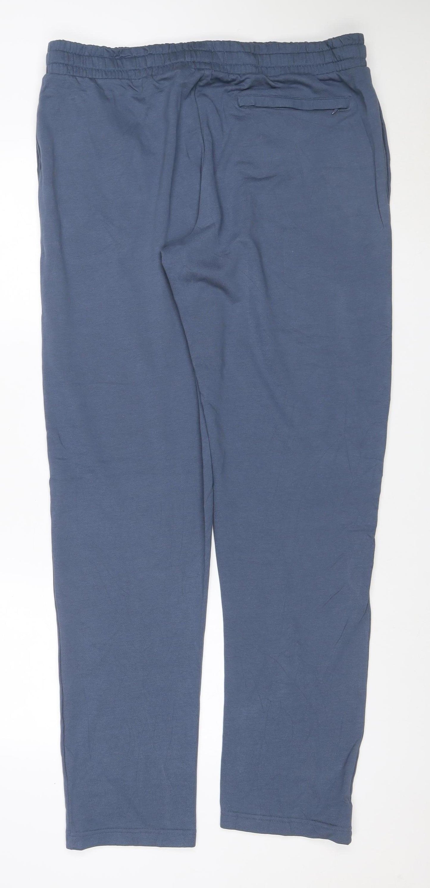 M&S Mens Blue XL Long Regular Fit Drawstring Sweatpants Joggers