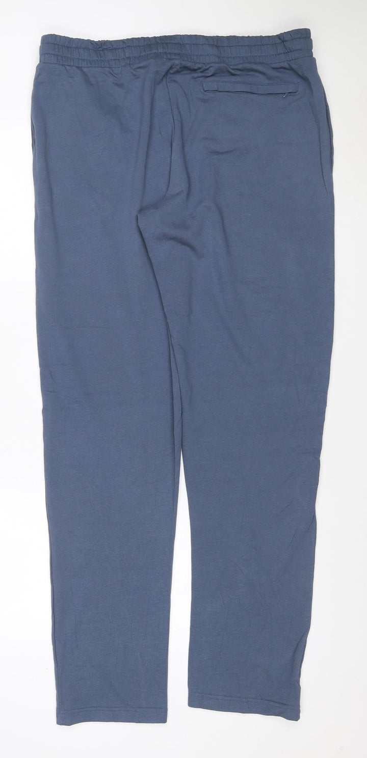 M&S Mens Blue XL Long Regular Fit Drawstring Sweatpants Joggers