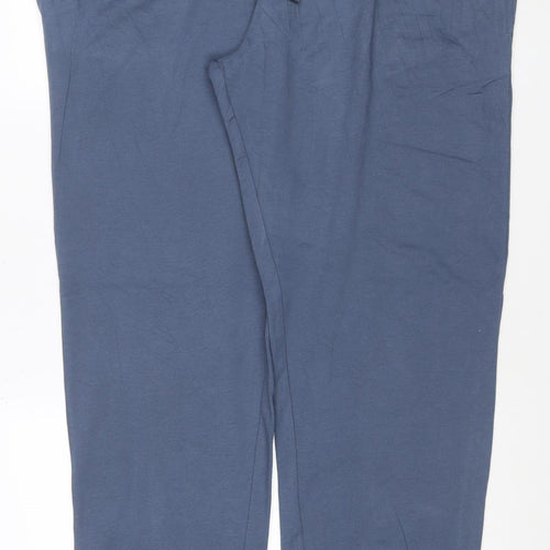 Marks and Spencer Mens Blue 3XL Regular Fit Drawstring Sweatpants