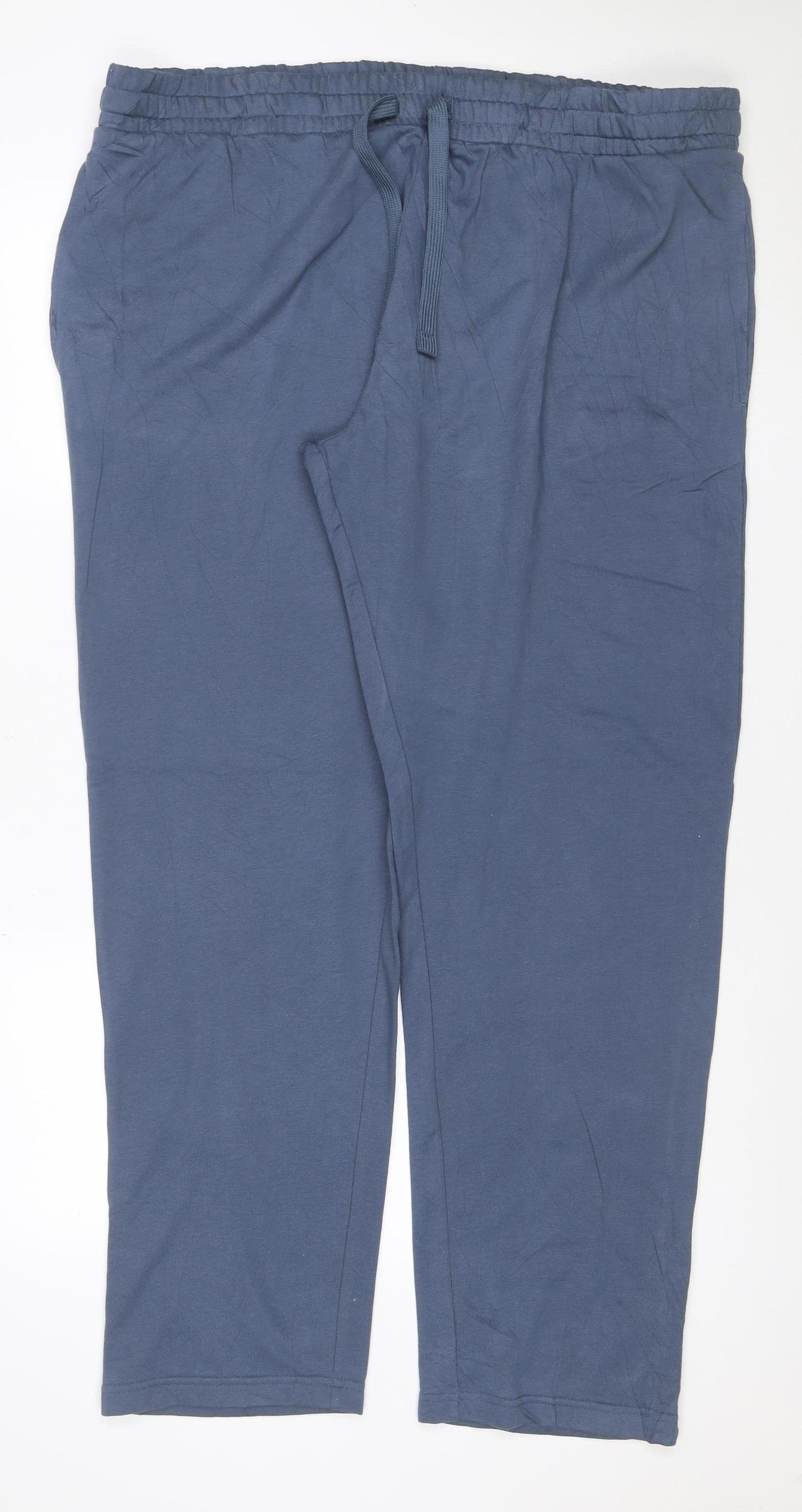 Marks and Spencer Mens Blue 3XL Regular Fit Drawstring Sweatpants