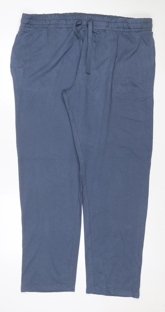 Marks and Spencer Mens Blue 3XL Regular Fit Drawstring Sweatpants