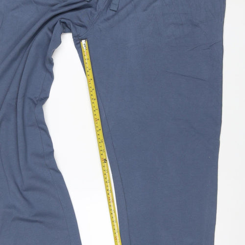 Marks and Spencer Mens Blue 3XL Regular Fit Drawstring Sweatpants