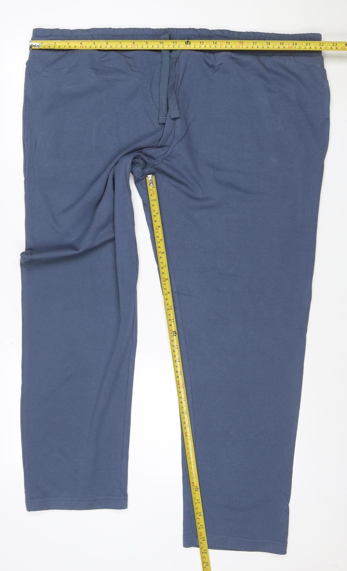 Marks and Spencer Men Blue 3XL Regular Fit Drawstring Walking Trousers