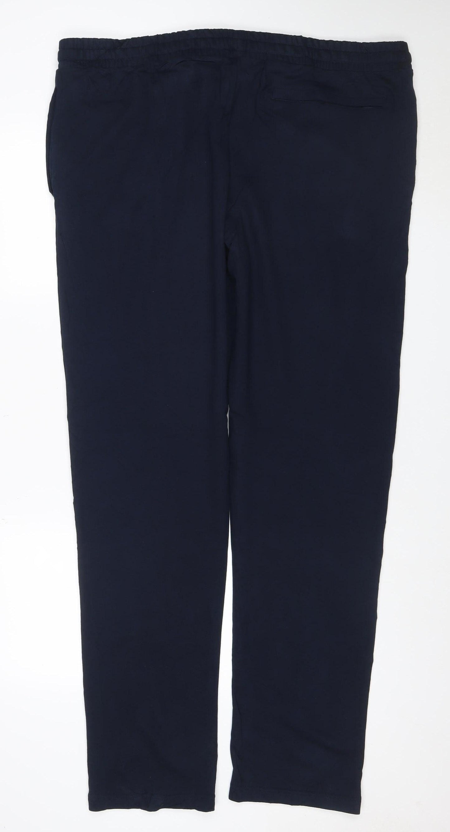 Marks & Spencer Men Blue 2XLT Long Sweatpants Drawstring Joggers