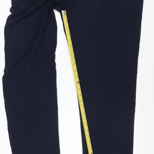 Marks & Spencer Men Blue 2XLT Long Sweatpants Drawstring Joggers