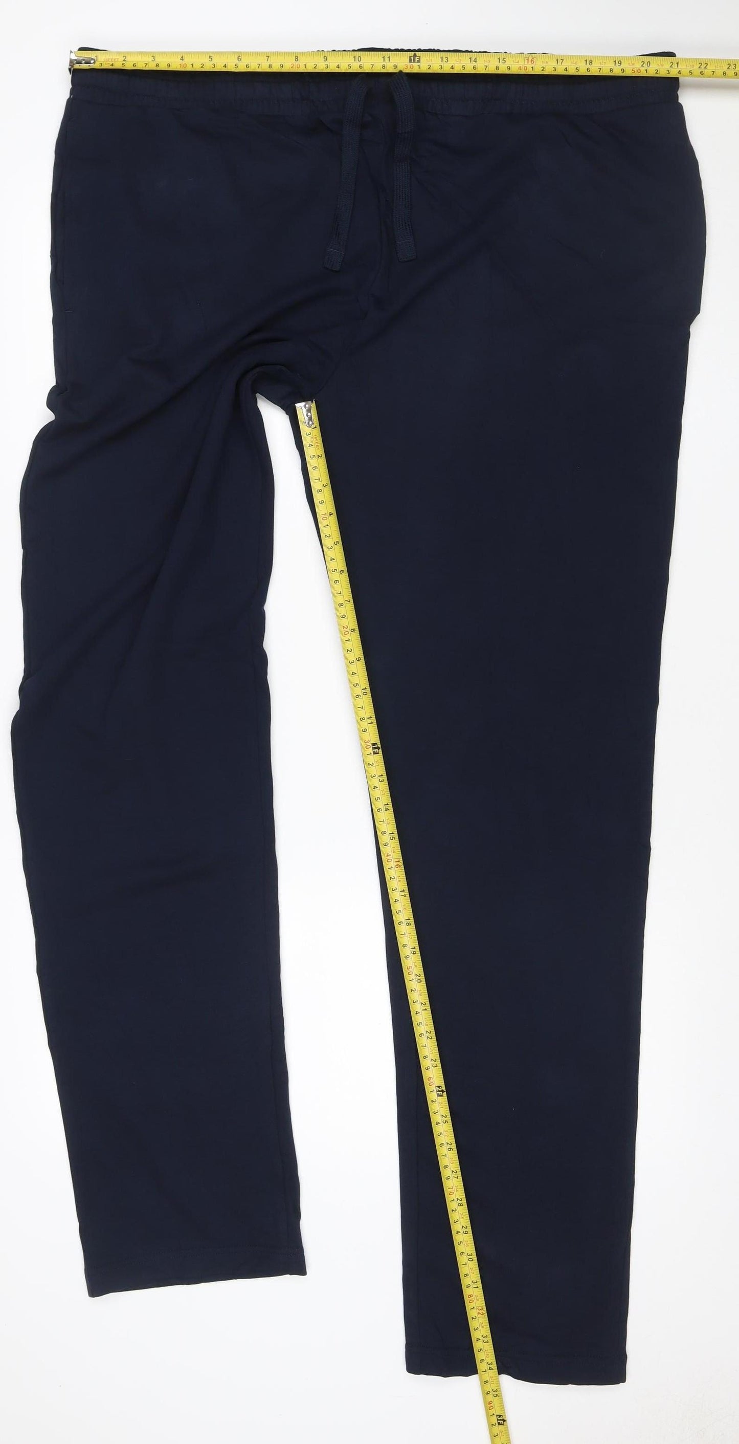 Marks & Spencer Men Blue 2XLT Long Sweatpants Drawstring Joggers