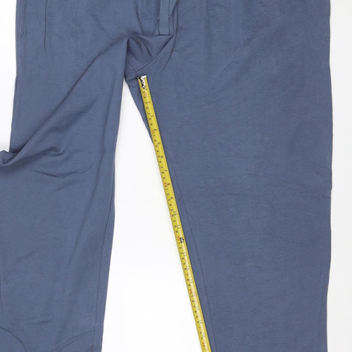 Marks & Spencer Men Blue 3XL Sweatpants Drawstring Pockets Regular Fit