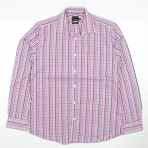 Baumler Men’s Multicoloured Check Slim Fit Cotton Shirt Size 16