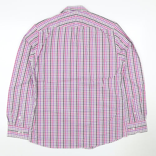 Baumler Men’s Multicoloured Check Slim Fit Cotton Shirt Size 16