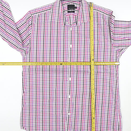 Baumler Men’s Multicoloured Check Slim Fit Cotton Shirt Size 16