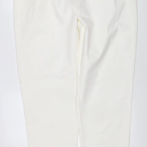 M&S Women’s Ivory UK 20 Long Straight Leg Stretch Dress Trousers