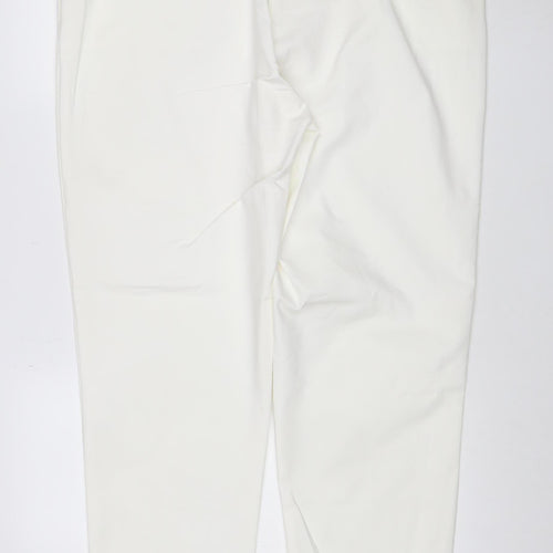 M&S Women’s Ivory UK 20 Long Straight Leg Stretch Dress Trousers