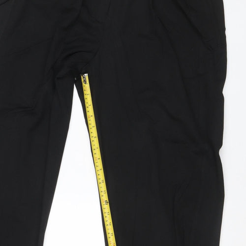 Zara Women’s Black XL Cropped Straight Leg Stretch Trousers