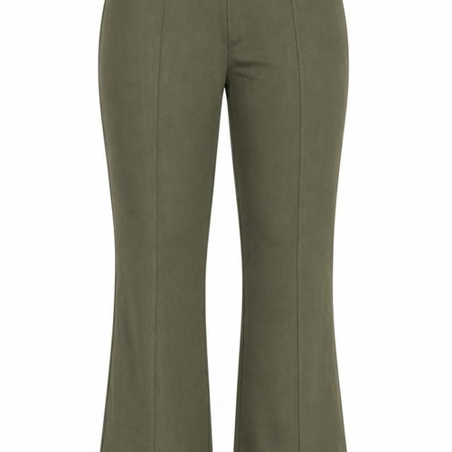 Paris Atelier Women’s Green Wide-Leg Dress Trousers UK 10 Stretch