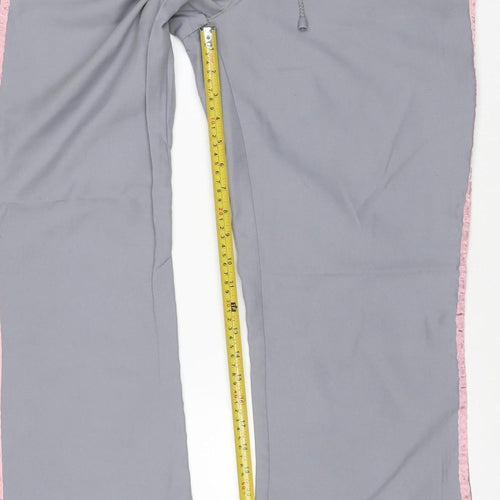 Active Women’s Grey Pink Side Stripe Track Pants UK 12 Drawstring