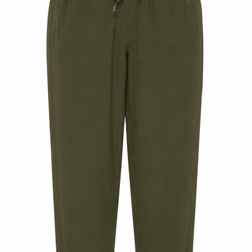 Mango Women Green UK 10 Cropped Drawstring Relaxed Trousers
