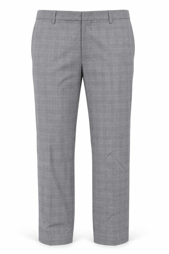 Front view of Marks & Spencer Men's Grey 36 Regular Fit Flat Front Dress Trousers
