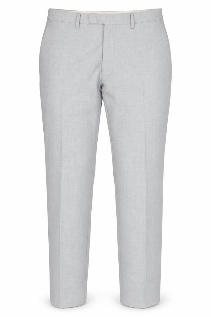 Front view of Marks & Spencer Men Grey 34 Regular Skinny Dress Trousers Stretch