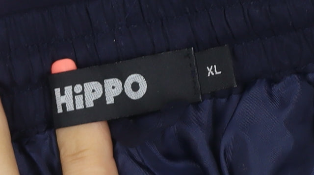 Hippo Men’s Blue XL Lined Track Pants Elastic Waist Zip Pockets