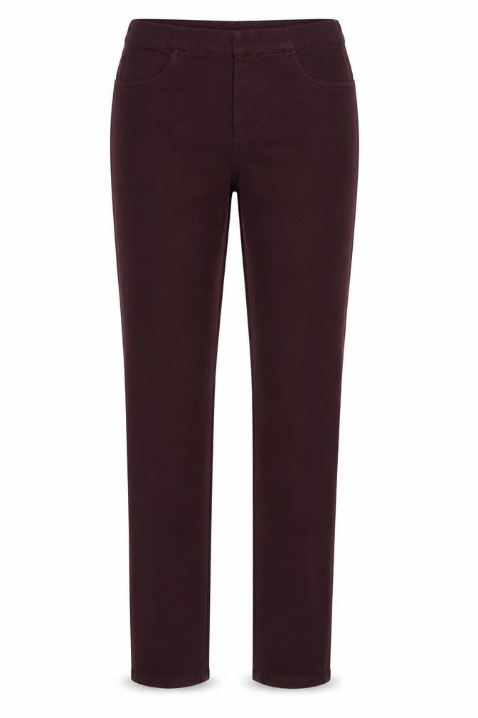 Uniqlo Women Brown Size 14 Slim Straight Stretch Trousers
