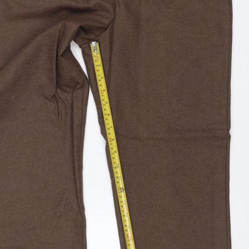 House of Bruar Women’s Brown Size 12 Classic Straight Dress Trousers