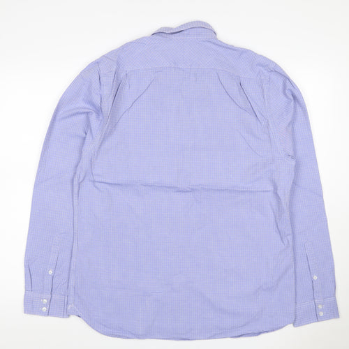 Ben Sherman Men’s Blue 16.5 Button-Down Long Sleeve Cotton Shirt
