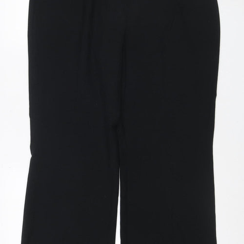 Marks & Spencer Women Black Size 16 Short Stretch Zip Pocket Trousers