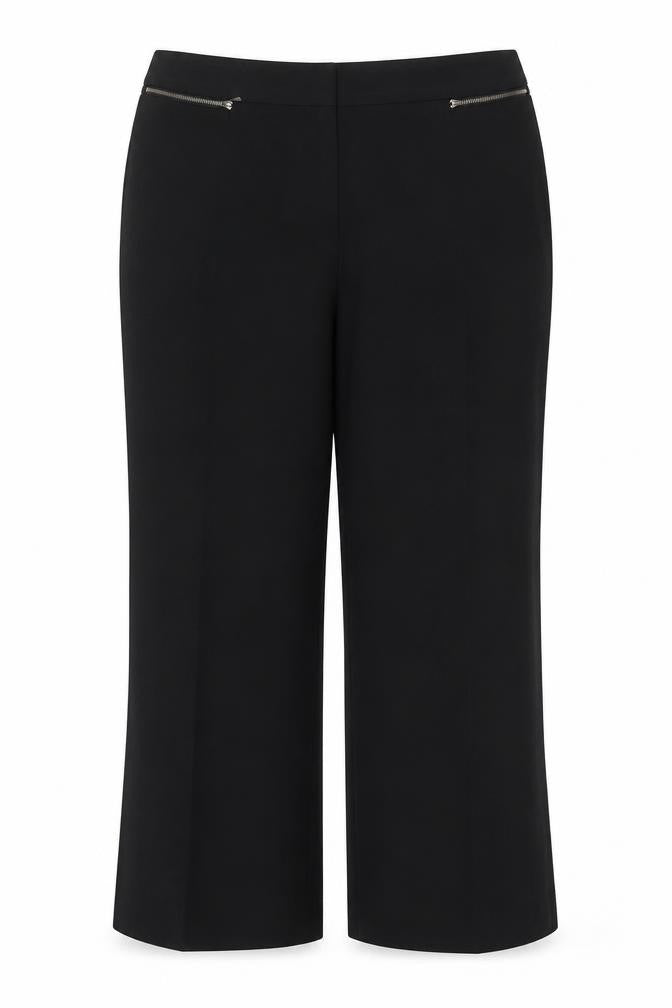 Marks & Spencer Women Black Size 16 Short Stretch Zip Pocket Trousers