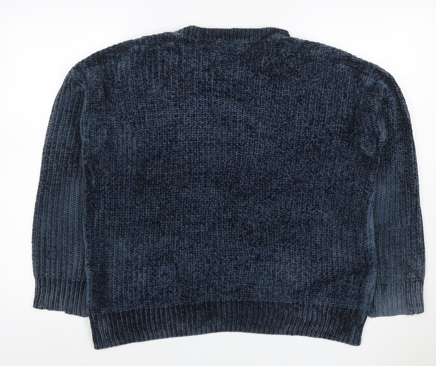 Dorothy Perkins Women Blue UK 10 Chunky Knit Crew Neck Jumper