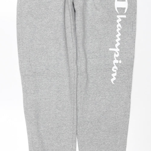 Champion Men’s Grey Medium Jogger Sweatpants Cotton Blend Logo