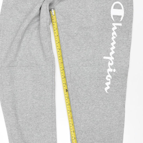 Champion Men’s Grey Medium Jogger Sweatpants Cotton Blend Logo