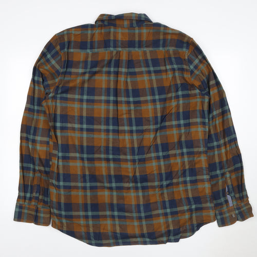 Vans Men’s XL Tailored Fit Multicolour Plaid Cotton Button-Up Shirt