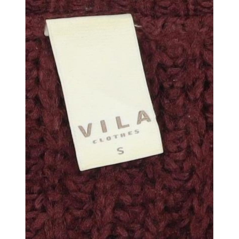 Vila Women Brown Size S Cable-Knit Raglan Crew Neck Pullover Jumper